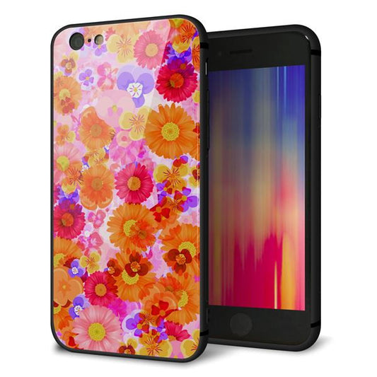 iPhone6 強化ガラス&TPUスマホケース ガラプリ【SC869 リバティプリント フルールドパルファン(ピンク)】