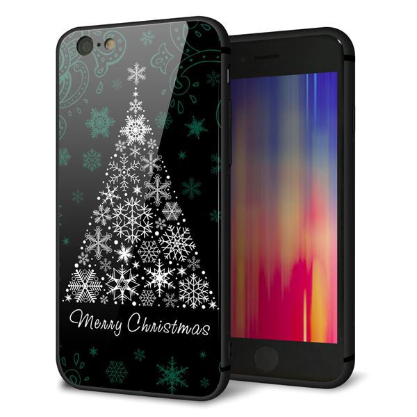 iPhone6 強化ガラス&TPUスマホケース ガラプリ【XA808 聖なるツリー】