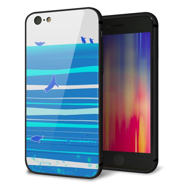 iPhone6 強化ガラス&TPUスマホケース ガラプリ【YB920 ペンギン01】
