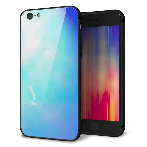 iPhone6 強化ガラス&TPUスマホケース ガラプリ【YJ291 デザイン 光】