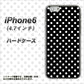 iPhone6 高画質仕上げ 背面印刷 ハードケース【059 シンプル柄（水玉） ブラック】