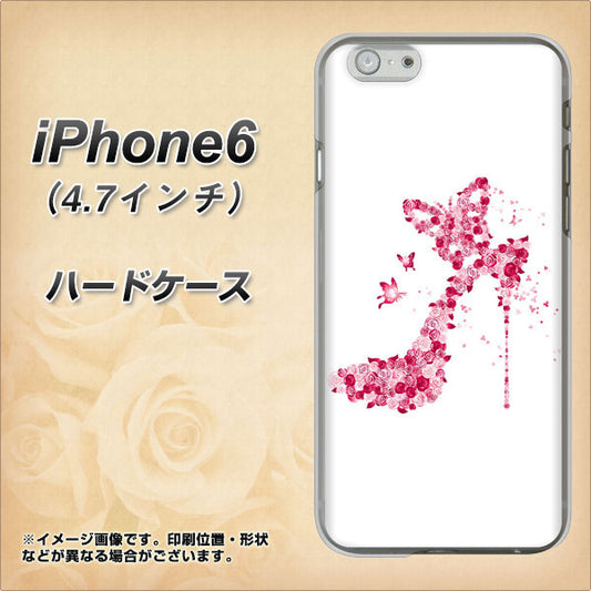 iPhone6 高画質仕上げ 背面印刷 ハードケース【387 薔薇のハイヒール】