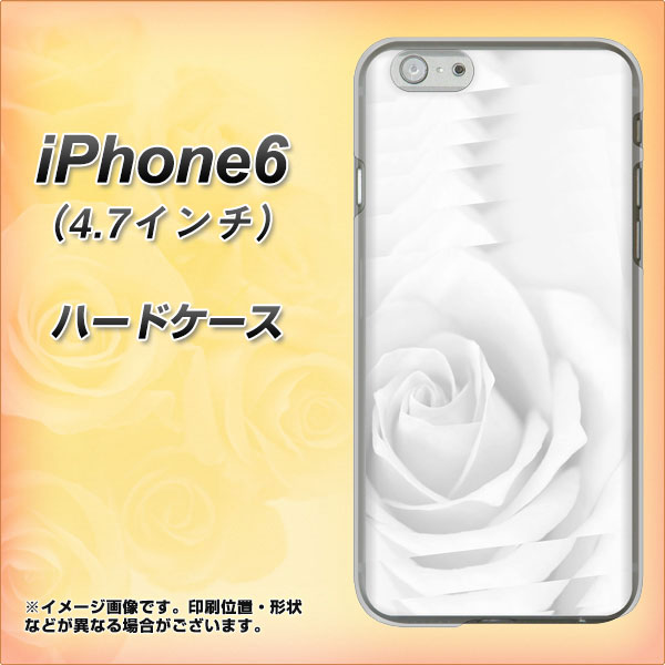 iPhone6 高画質仕上げ 背面印刷 ハードケース【402 ホワイトRose】