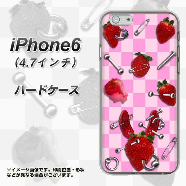 iPhone6 高画質仕上げ 背面印刷 ハードケース【AG832 苺パンク(ピンク)】
