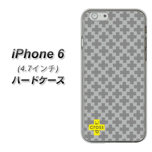 iPhone6 高画質仕上げ 背面印刷 ハードケース【IB900  クロスドット_グレー】