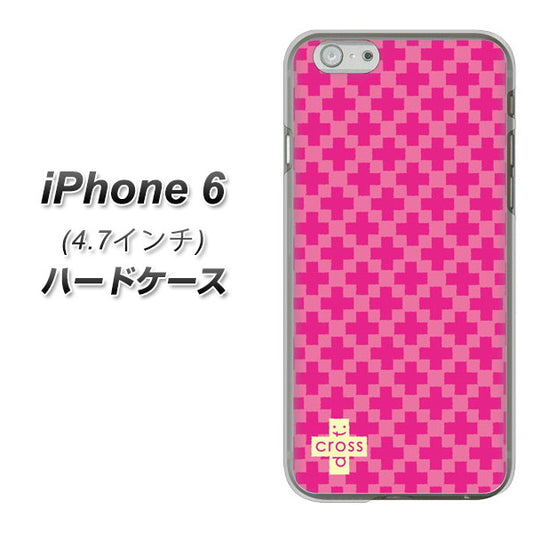 iPhone6 高画質仕上げ 背面印刷 ハードケース【IB901  クロスドット_ピンク】