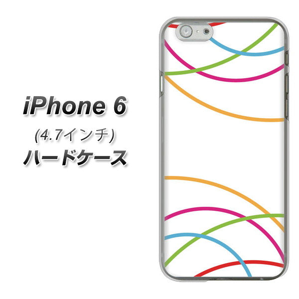 iPhone6 高画質仕上げ 背面印刷 ハードケース【IB912 重なり合う曲線】