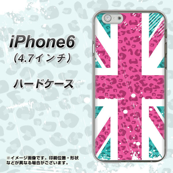 iPhone6 高画質仕上げ 背面印刷 ハードケース【SC807 ユニオンジャック ピンクヒョウ柄】