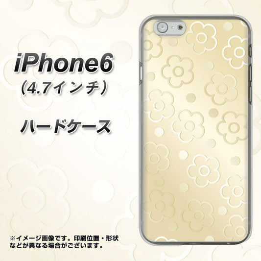 iPhone 6 SC842 エンボス風デイジーシンプル(ベージュ) ハードケース 背面印刷
