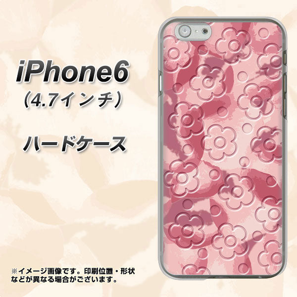 iPhone6 高画質仕上げ 背面印刷 ハードケース【SC846 フラワーヴェルニ花ピンク(ローズヴェルール)】