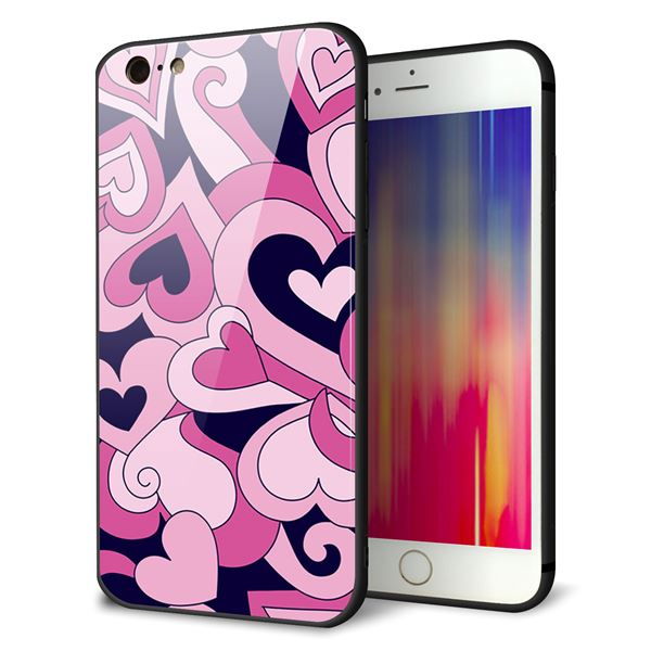 iPhone6 PLUS 強化ガラス&TPUスマホケース ガラプリ【223 ハートの調べ】