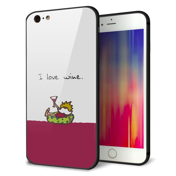 iPhone6 PLUS 強化ガラス&TPUスマホケース ガラプリ【IA811 ワインの神様】