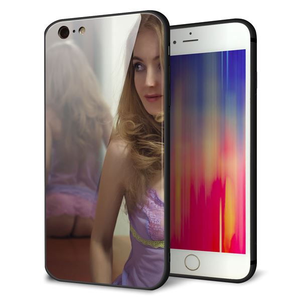 iPhone6 PLUS 強化ガラス&TPUスマホケース ガラプリ【KM886 ミラー】
