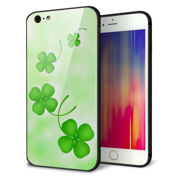 iPhone6 PLUS 強化ガラス&TPUスマホケース ガラプリ【VA819 まいおりる幸運】
