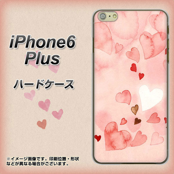 iPhone6 PLUS 高画質仕上げ 背面印刷 ハードケース【1125 ハートの和紙】