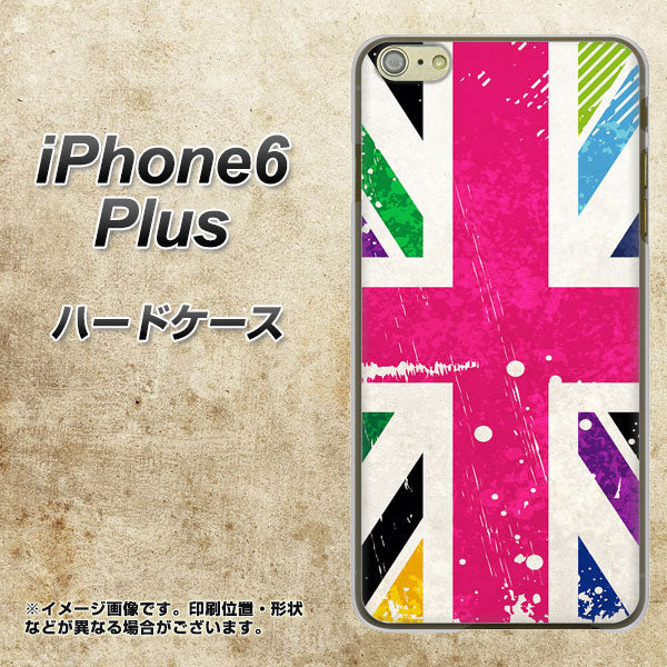 iPhone6 PLUS 高画質仕上げ 背面印刷 ハードケース【SC806 ユニオンジャック ピンクビンテージ】