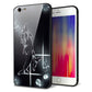iPhone6s PLUS 強化ガラス＆TPUスマホケース ガラプリ【158 ブラックドルフィン】