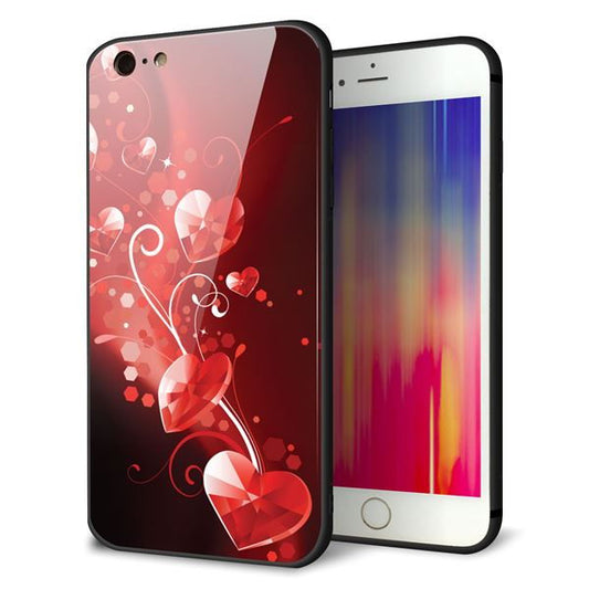 iPhone6s PLUS 強化ガラス&TPUスマホケース ガラプリ【385 クリスタルな恋】
