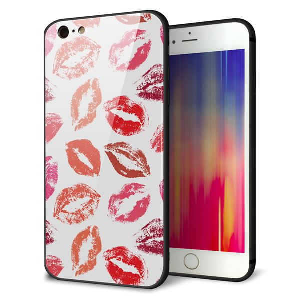 iPhone6s PLUS 強化ガラス&TPUスマホケース ガラプリ【734 キスkissキス】
