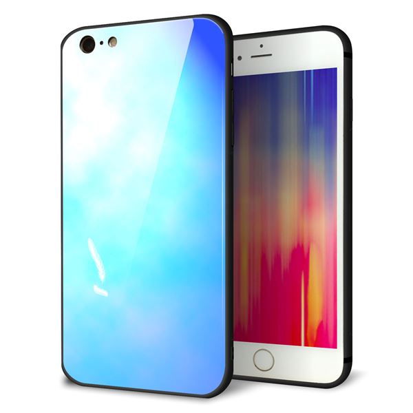iPhone6s PLUS 強化ガラス&TPUスマホケース ガラプリ【YJ291 デザイン 光】