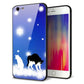 iPhone6s PLUS 強化ガラス＆TPUスマホケース ガラプリ【YJ335 雪の結晶　はちわれ】