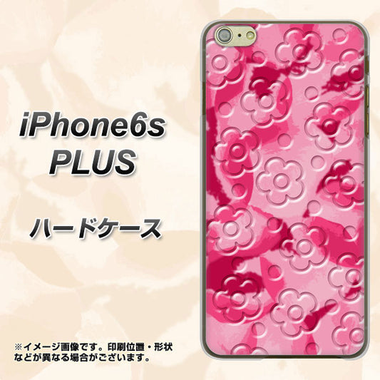 iPhone6s PLUS 高画質仕上げ 背面印刷 ハードケース【SC847 フラワーヴェルニ花濃いピンク(ローズアンディアン)】