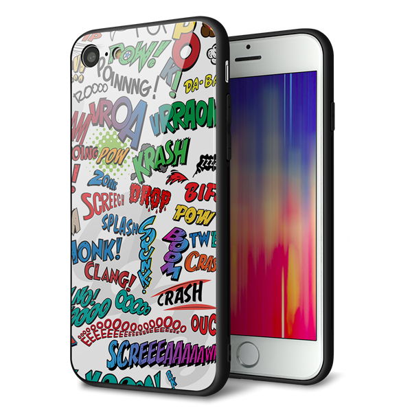 iPhone7 強化ガラス&TPUスマホケース ガラプリ【271 アメリカン キャッチコピー】