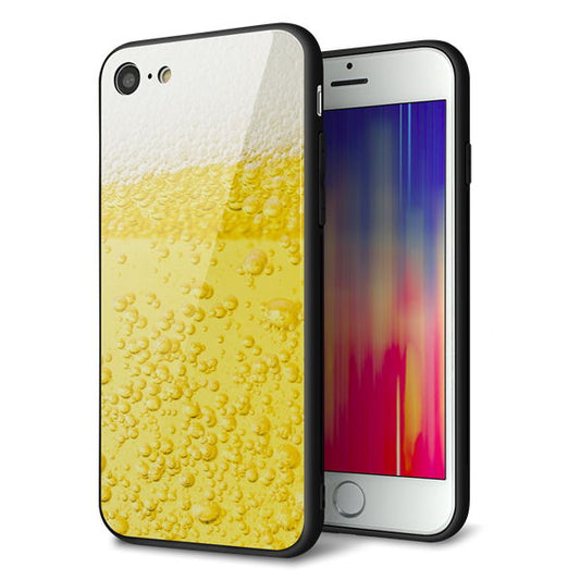 iPhone7 強化ガラス&TPUスマホケース ガラプリ【450 生ビール】
