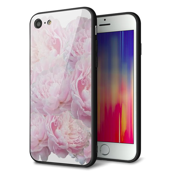 iPhone7 強化ガラス&TPUスマホケース ガラプリ【YI885 フラワー6】