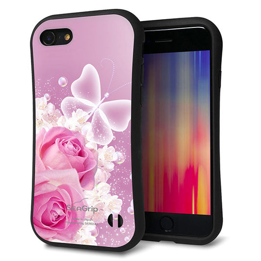 iPhone7 スマホケース 「SEA Grip」 グリップケース Sライン 【1166 ローズロマンス】 UV印刷