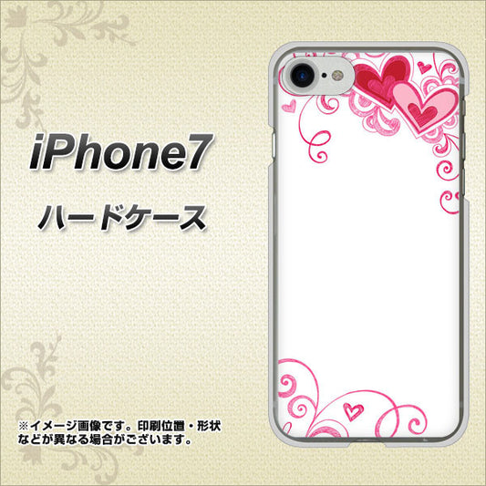 iPhone7 高画質仕上げ 背面印刷 ハードケース【365 ハートフレーム】