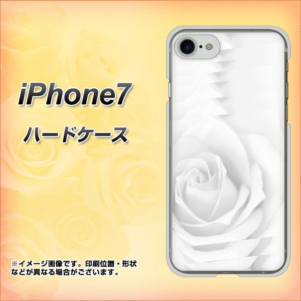 iPhone7 高画質仕上げ 背面印刷 ハードケース【402 ホワイトRose】