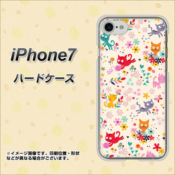 iPhone7 高画質仕上げ 背面印刷 ハードケース【693 ネコのあそび場】