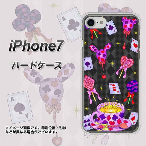 iPhone7 高画質仕上げ 背面印刷 ハードケース【AG818 トランプティー(黒)】