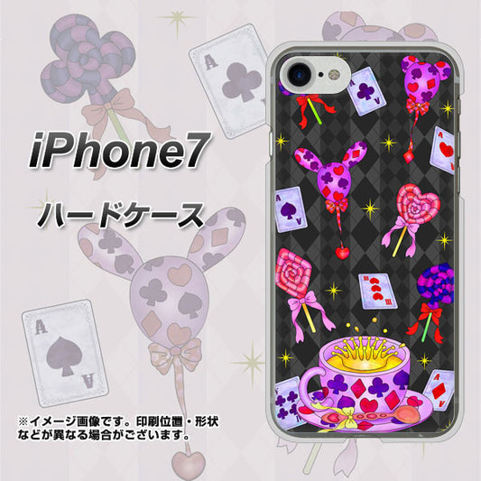 iPhone7 高画質仕上げ 背面印刷 ハードケース【AG818 トランプティー(黒)】