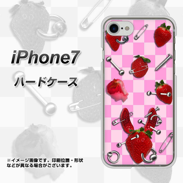 iPhone7 高画質仕上げ 背面印刷 ハードケース【AG832 苺パンク(ピンク)】