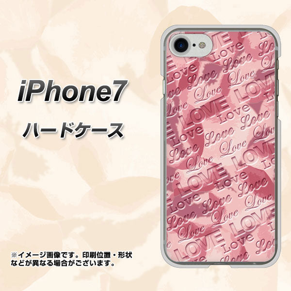 iPhone7 高画質仕上げ 背面印刷 ハードケース【SC844 フラワーヴェルニLOVE(ローズヴェルール)】