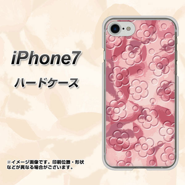 iPhone7 高画質仕上げ 背面印刷 ハードケース【SC846 フラワーヴェルニ花ピンク(ローズヴェルール)】
