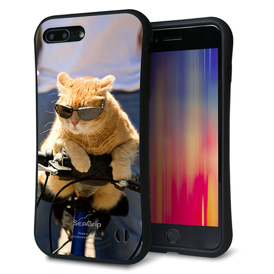 iPhone 7 Plus スマホケース 「SEA Grip」 グリップケース Sライン 【595 にゃんとサイクル】 UV印刷