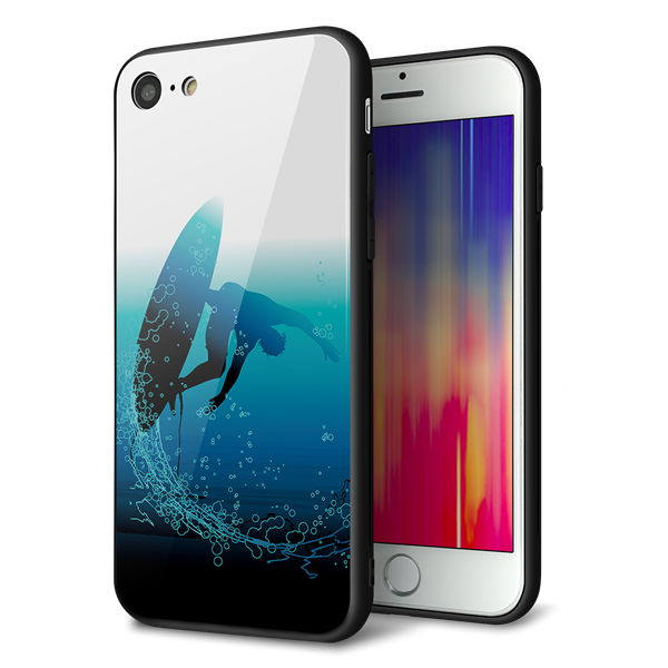 iPhone8 強化ガラス&TPUスマホケース ガラプリ【416 カットバック】
