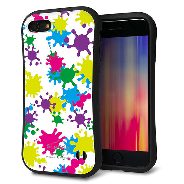 iPhone8 スマホケース 「SEA Grip」 グリップケース Sライン 【MA878 ペイントホワイト】 UV印刷