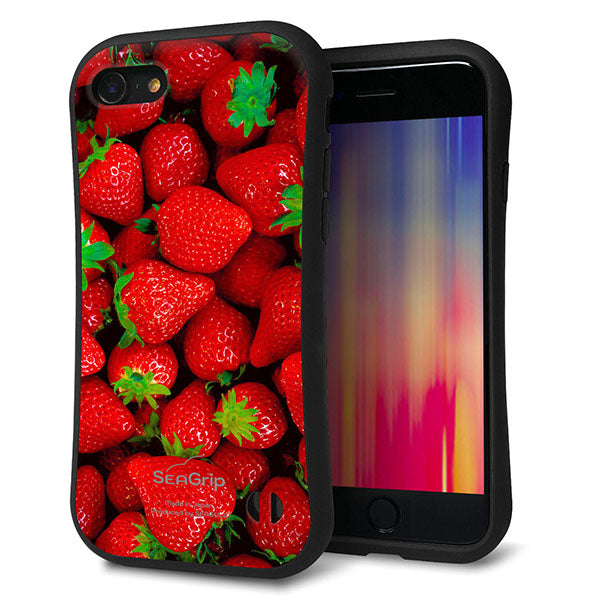 iPhone8 スマホケース 「SEA Grip」 グリップケース Sライン 【MA881 ストロベリー】 UV印刷