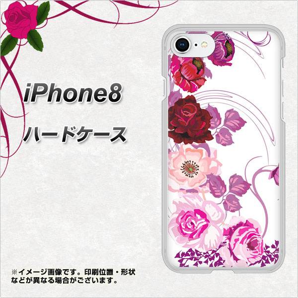 iPhone8 高画質仕上げ 背面印刷 ハードケース【116 6月のバラ】