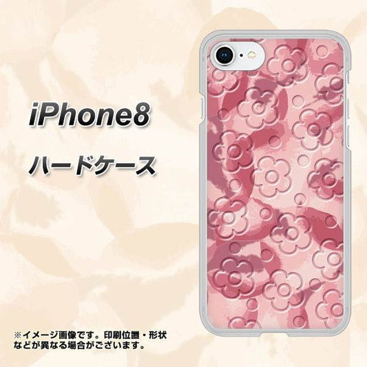 iPhone8 高画質仕上げ 背面印刷 ハードケース【SC846 フラワーヴェルニ花ピンク（ローズヴェルール）】