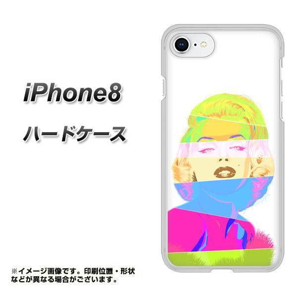 iPhone8 高画質仕上げ 背面印刷 ハードケース【YJ208 マリリンモンローデザイン(A)】