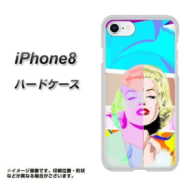 iPhone8 高画質仕上げ 背面印刷 ハードケース【YJ210 マリリンモンローデザイン(C)】