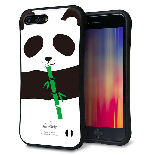 iPhone8 PLUS スマホケース 「SEA Grip」 グリップケース Sライン 【FD817 パンダ】 UV印刷