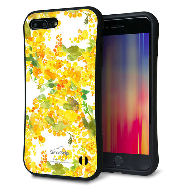 iPhone8 PLUS スマホケース 「SEA Grip」 グリップケース Sライン 【MA870 ミモザ】 UV印刷