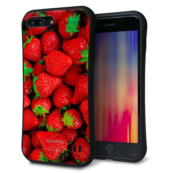 iPhone8 PLUS スマホケース 「SEA Grip」 グリップケース Sライン 【MA881 ストロベリー】 UV印刷