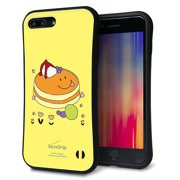 iPhone8 PLUS スマホケース 「SEA Grip」 グリップケース Sライン 【MA901 パンケーキ】 UV印刷